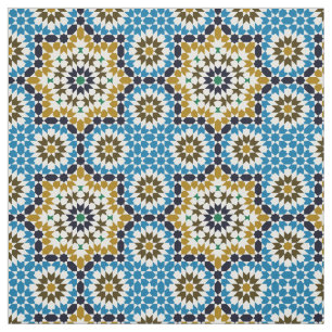 Marockanskt Mosaic Traditionellt Geometriskt Mönst Tyg