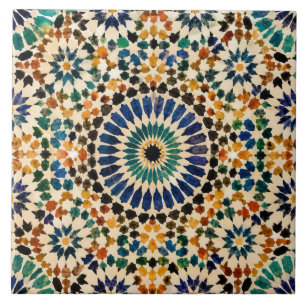 Marockanskt Mosaic Traditionellt Mönster Kakelplatta