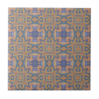 Marockanskt mosaik geometriskt mönster lila orange kakelplatta