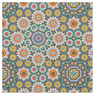 Marockanskt mosaik traditionellt boho-mönster. tyg