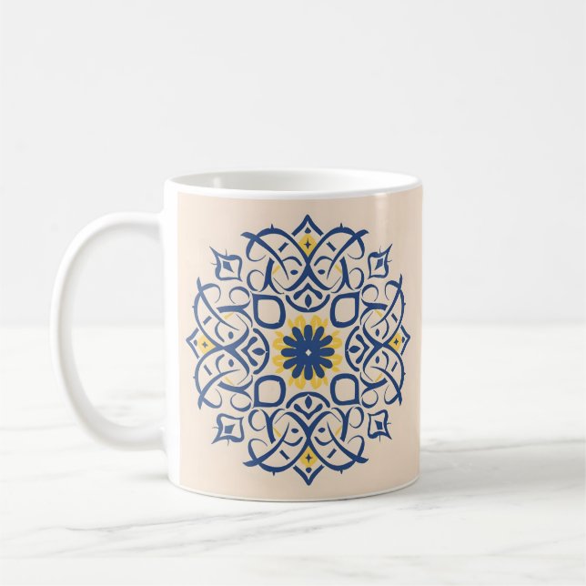 marockanskt motiv. mandala kaffemugg (Vänster)