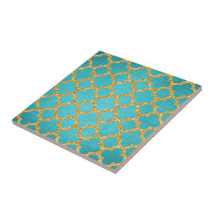 Marockanskt Quatrefoil för chic krickaturkos Kakelplatta