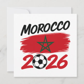 Marocko 2026 Fotbollsfan Football Supporter Stolth Inbjudningar