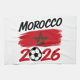 Marocko 2026 Fotbollsfan Football Supporter Stolth Kökshandduk