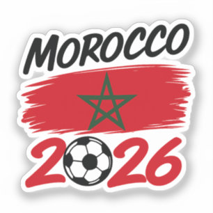 Marocko 2026 Fotbollsfan Supporter Stolthet Klistermärken