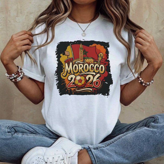 Marocko 2026 VM-fanbehöriigheter T Shirt (Skapare uppladdad)