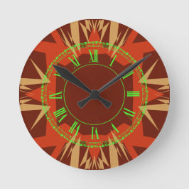 Marocko 3 färg rund klocka