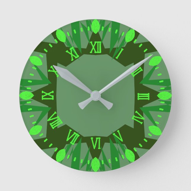 Marocko 3 färg rund klocka (Framsida)