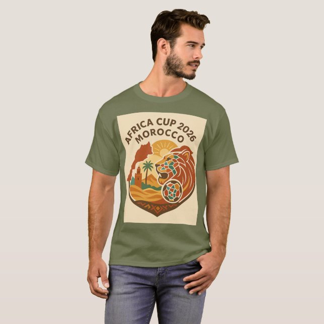 Marocko Afrika Kopp 2026 T Shirt (Hel framsida)