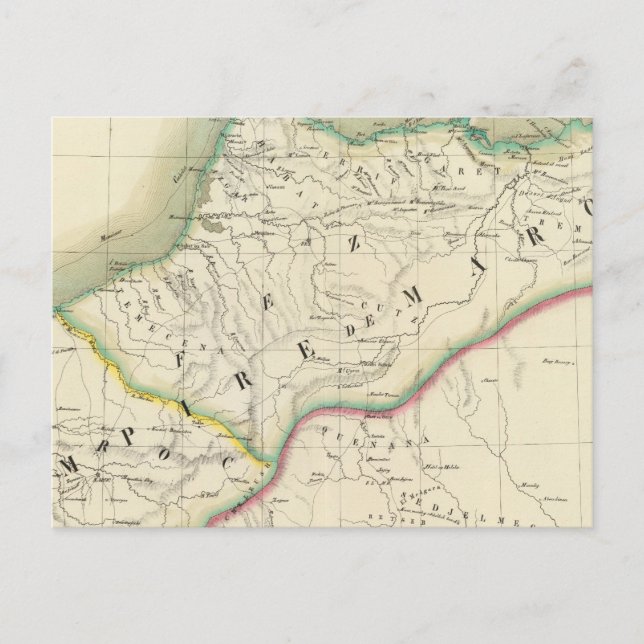 Marocko, Afrika Vykort (Framsida)