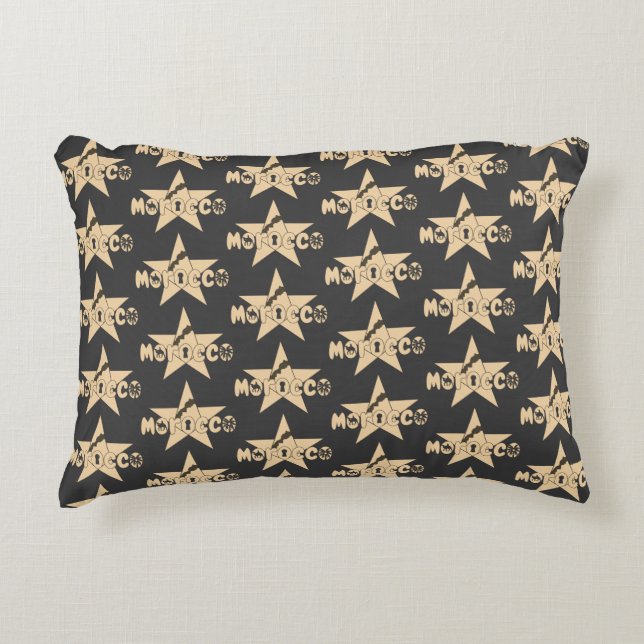 Marocko är pridet i detalj prydnadskudde (Framsidan)