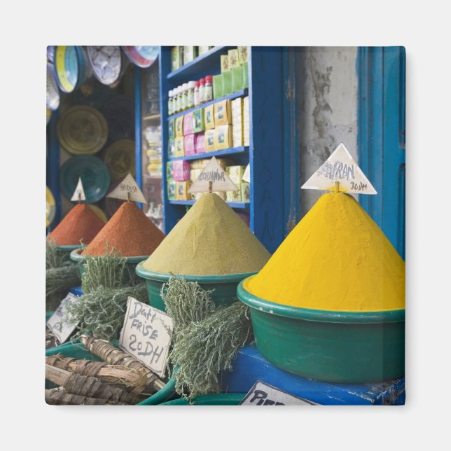 MAROCKO, Atlantkusten, ESSAOUIRA: Kryddmarknad Magnet (Framsidan)