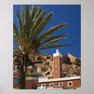 MAROCKO, Atlas, TAFRAOUTE Area: ADAI, Red Poster