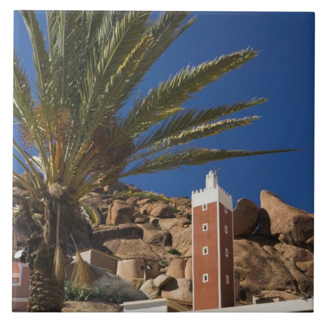 MAROCKO, Atlas, TAFRAOUTE Area: ADAI, röd Kakelplatta (Framsidan)