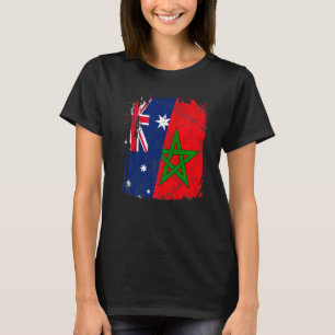 Marocko Australien Flagga T Shirt