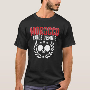Marocko Bord Tennis Moroccan Ping Pong Supporte T Shirt
