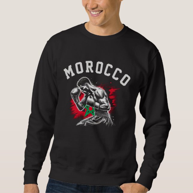 Marocko Boxer Lång Ärmad Tröja (Framsida)
