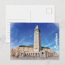 Marocko Casablanca Mosque Hassan 2 Islamic Vykort
