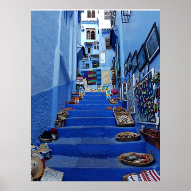 Marocko Chefchaouen Wall decor , Poster, Skriv ut Poster (Framsidan)