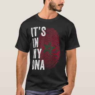 Marocko Det är i min DNA-marockaner Fingerprint Mo T Shirt