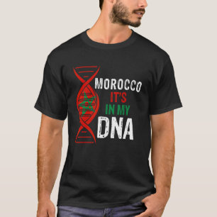 Marocko Det är i min DNA-stolpe Marockos Flagga T Shirt