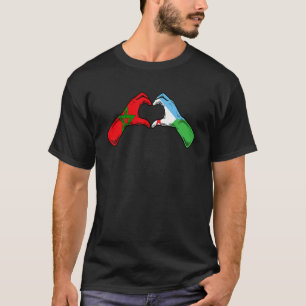 Marocko Djibouti Flagga - marockanska Djiboutian H T Shirt