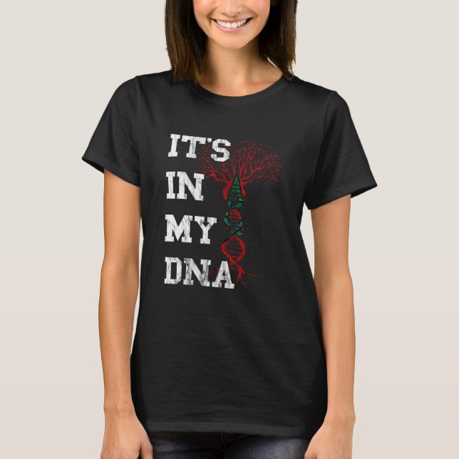 Marocko Dna Träd Marockanska Rötter Molekyler Maro T Shirt (Framsida)
