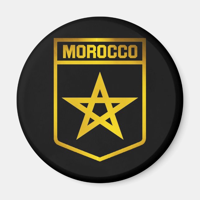 Marocko Emblem Magnet (Framsidan)