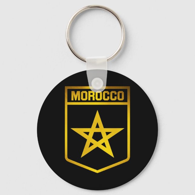 Marocko Emblem Nyckelring (Framsida)