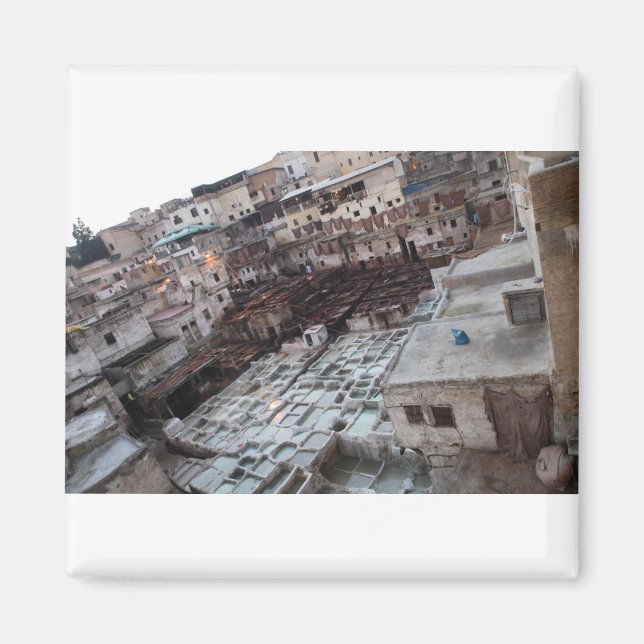 Marocko Fes Travel Photography Magnet (Framsidan)