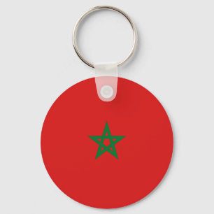 Marocko Fisheye Flagga Keychain Nyckelring