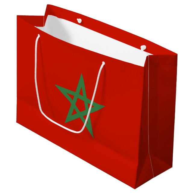 Marocko flagga (Framsidan Vinklad)