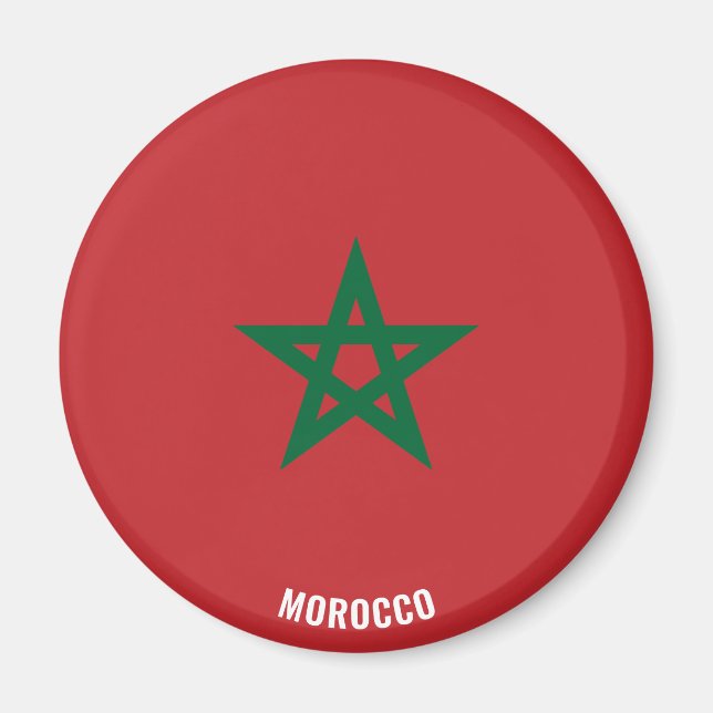 Marocko Flagga Charming Patriotic Magnet (Framsidan)