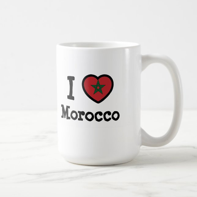 Marocko Flagga Kaffemugg (Höger)