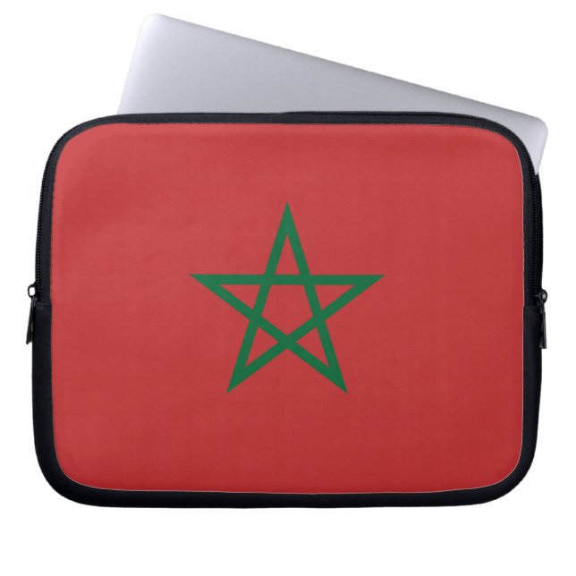 Marocko Flagga Laptop sleeve (Framsidan)