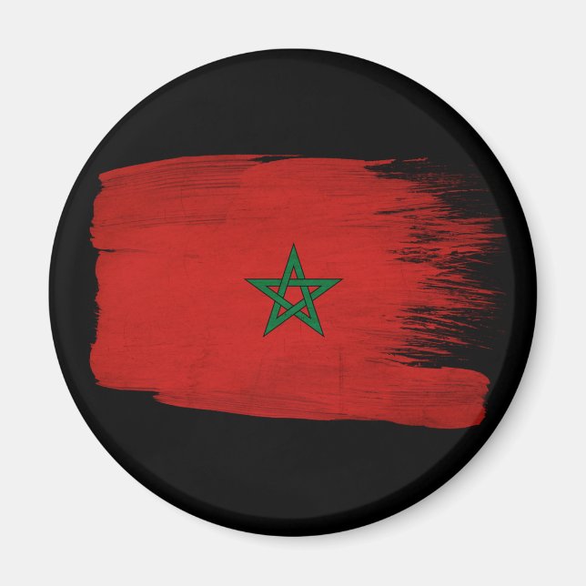 Marocko Flagga Magnet (Framsidan)