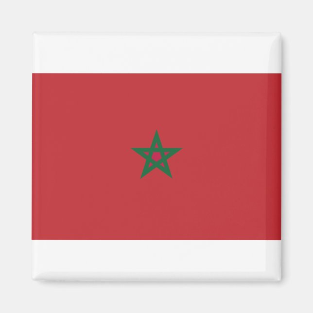 Marocko Flagga Magnet (Framsidan)