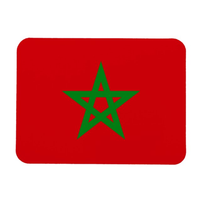 Marocko Flagga Magnet (Horisontell)