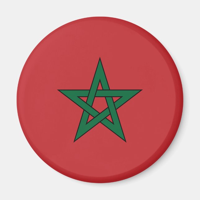 Marocko Flagga Magnet (Framsidan)