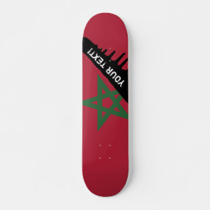 Marocko Flagga Mini Skateboard Bräda 18,5 Cm