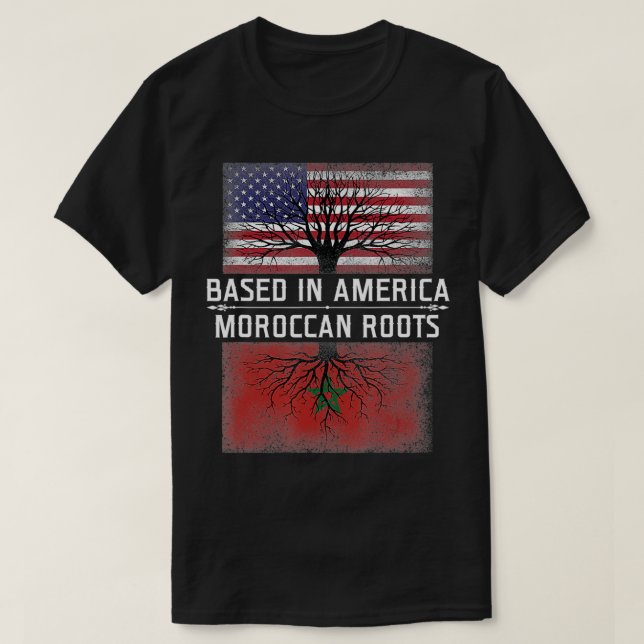 Marocko Flagga Moorish American Flagga Moorish Fla T Shirt (Design framsida)