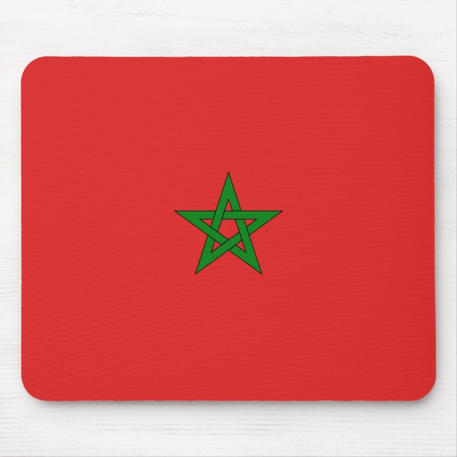 Marocko Flagga Mousepad Musmatta (Framsidan)