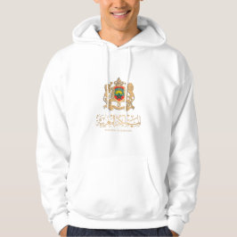 MAROCKO FLAGGA PÅ GULD EMBLEM ش ع ا ر ا ل م period Hoodie