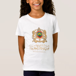 MAROCKO FLAGGA PÅ GULD EMBLEM ش ع ا ر ا ل م period T Shirt