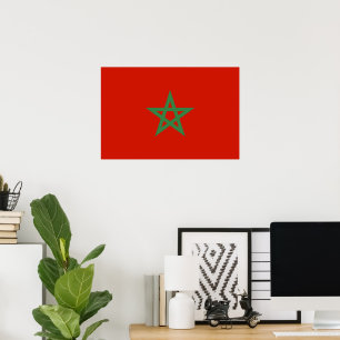 Marocko flagga poster
