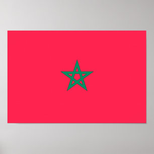 Marocko flagga poster