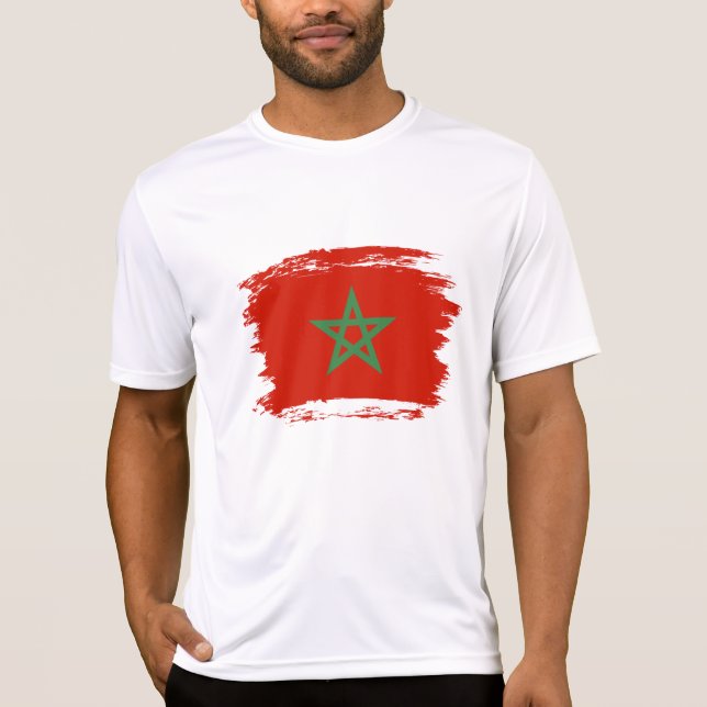 Marocko flagga t shirt (Framsida)