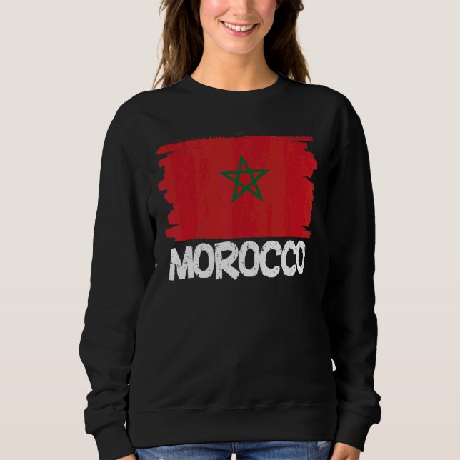 Marocko Flagga T Shirt (Framsida)