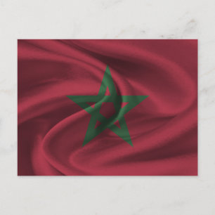 Marocko Flagga Vykort