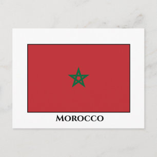 Marocko Flagga Vykort